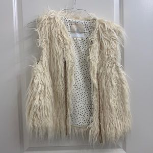 Hei Hei ivory faux fur vest